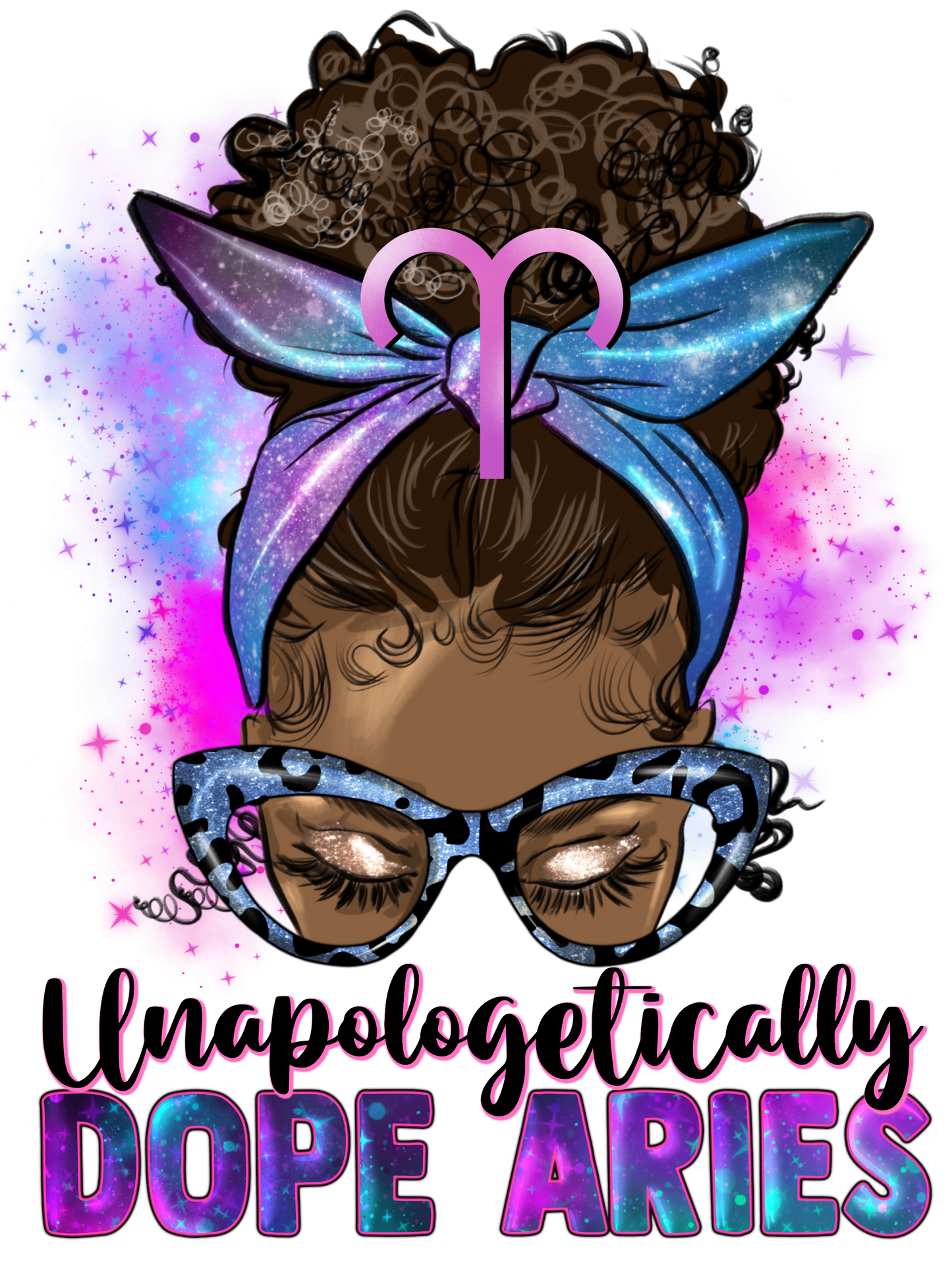 UNAPOLOGETICALLY DOPE ARIES T-SHIRT AND GLASS TUMBLER SET