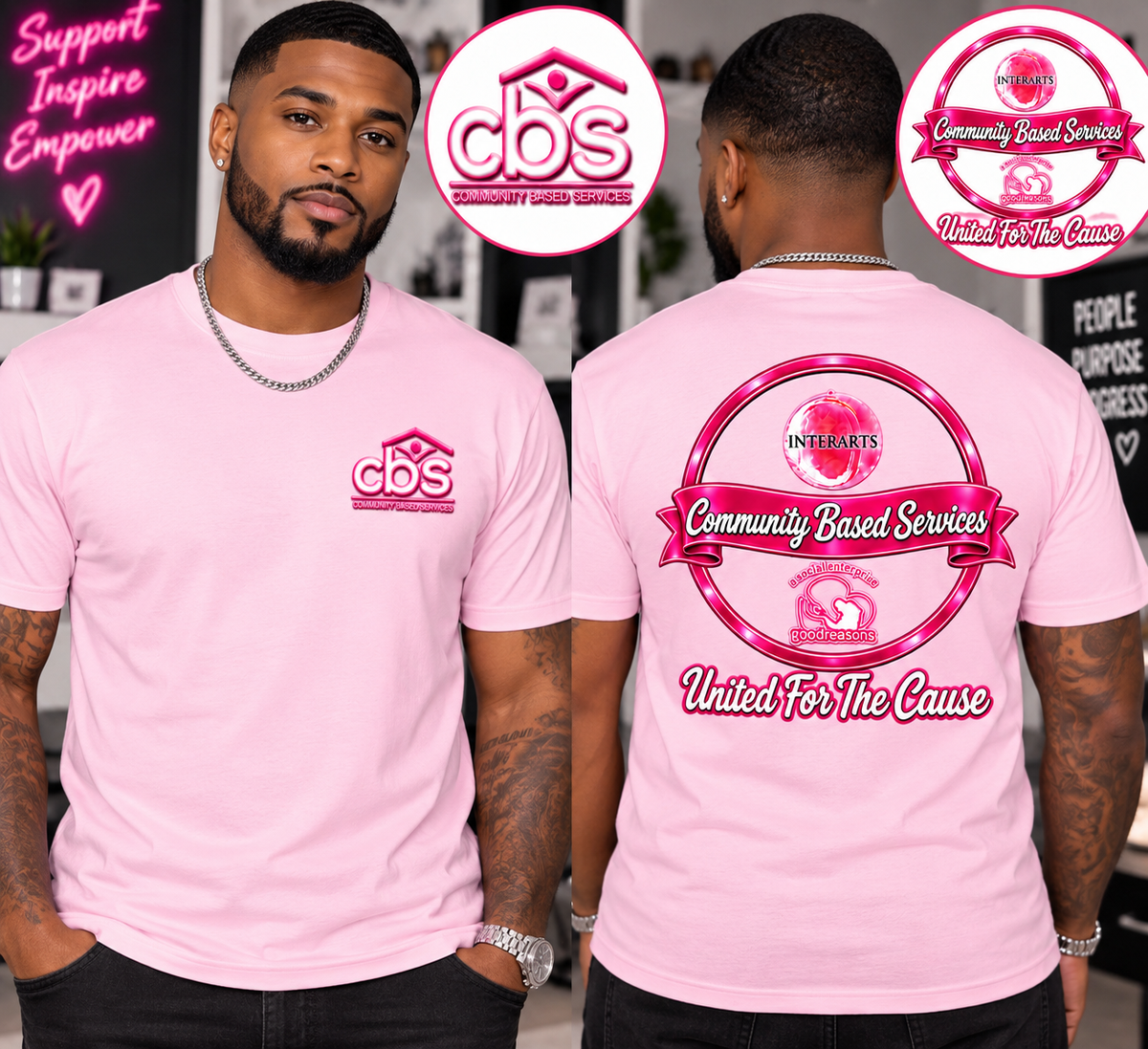 Community Based Services T-shirts Women and Men Designs