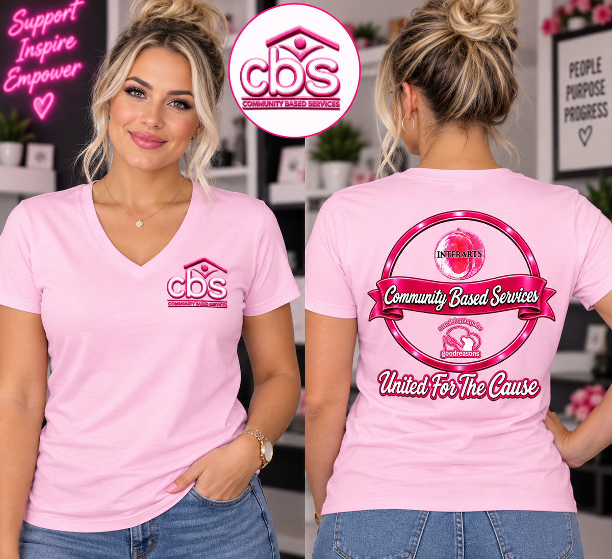 Community Based Services T-shirts Women and Men Designs