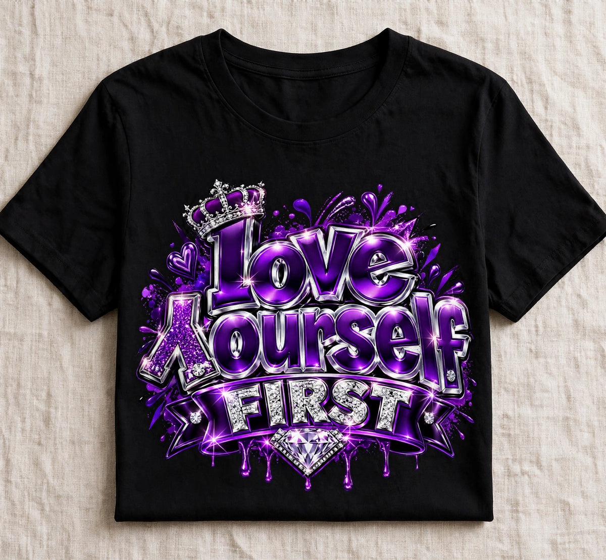 Love Yourself First T-Shirt mockup