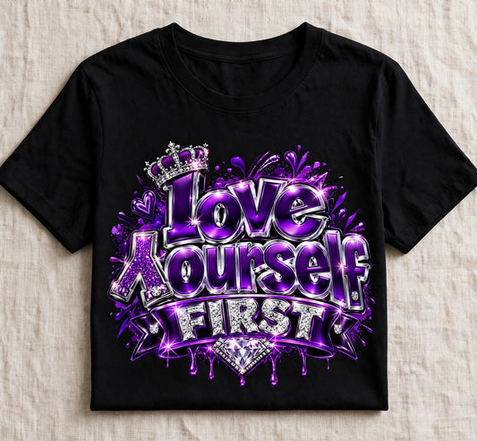 Love Yourself First T-Shirt mockup