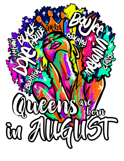 QUEENS ARE BORN IN T-SHIRTS