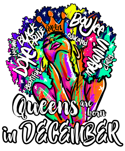 QUEENS ARE BORN IN T-SHIRTS
