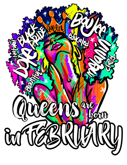 QUEENS ARE BORN IN T-SHIRTS