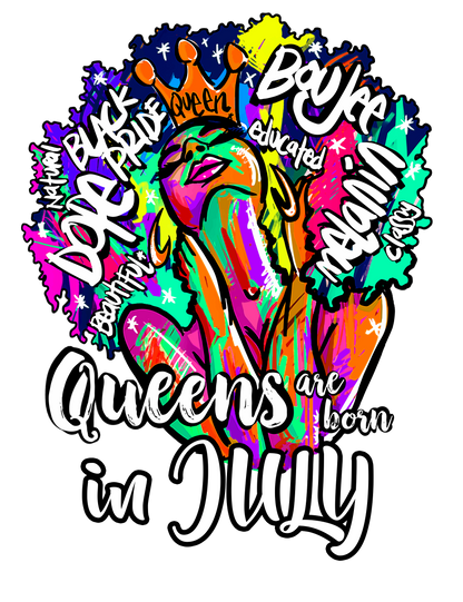 QUEENS ARE BORN IN T-SHIRTS