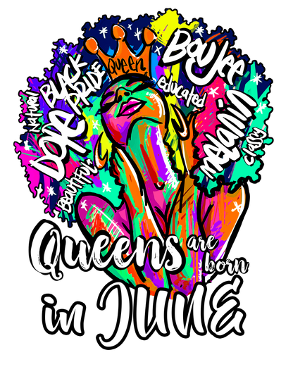 QUEENS ARE BORN IN T-SHIRTS