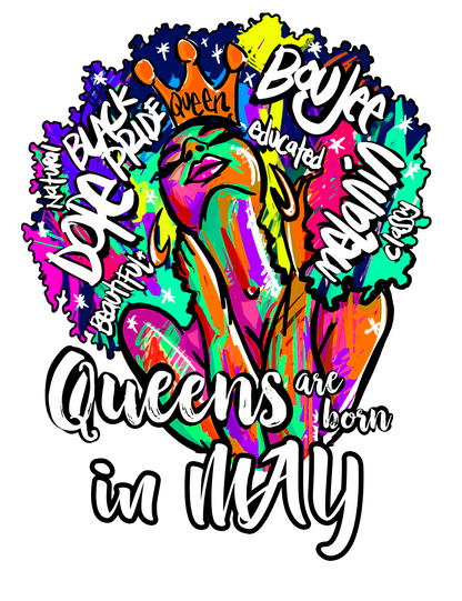 QUEENS ARE BORN IN T-SHIRTS