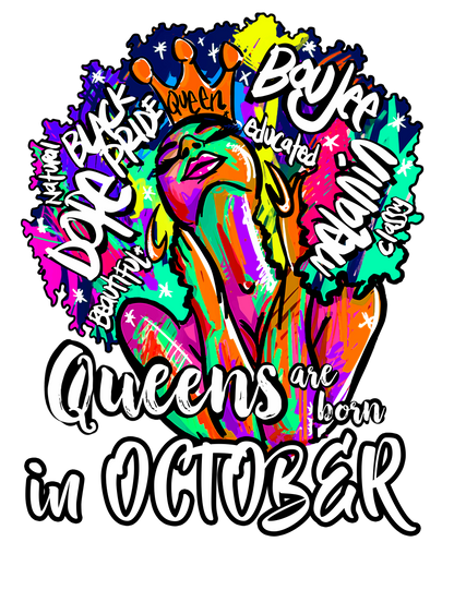 QUEENS ARE BORN IN T-SHIRTS